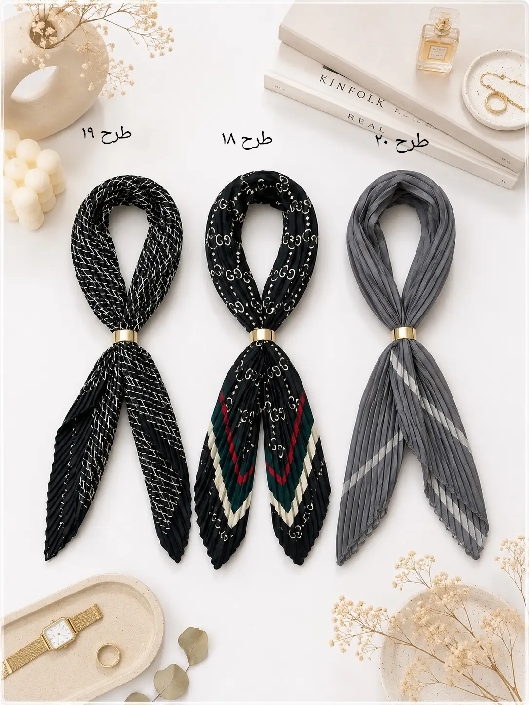 مینی اسکارف ساتن پارنیا 3 کد 7668